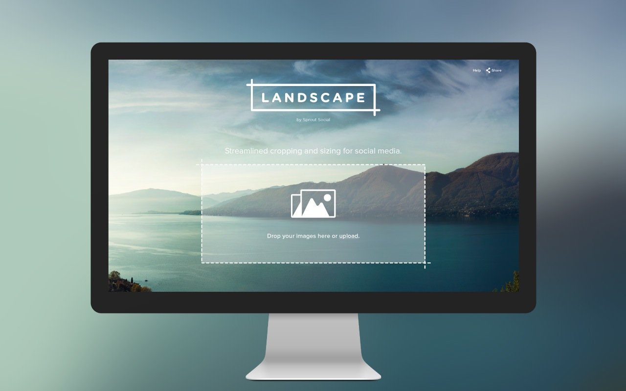 Landscape by Sprout Social - n interactive tool for social media image resizing
