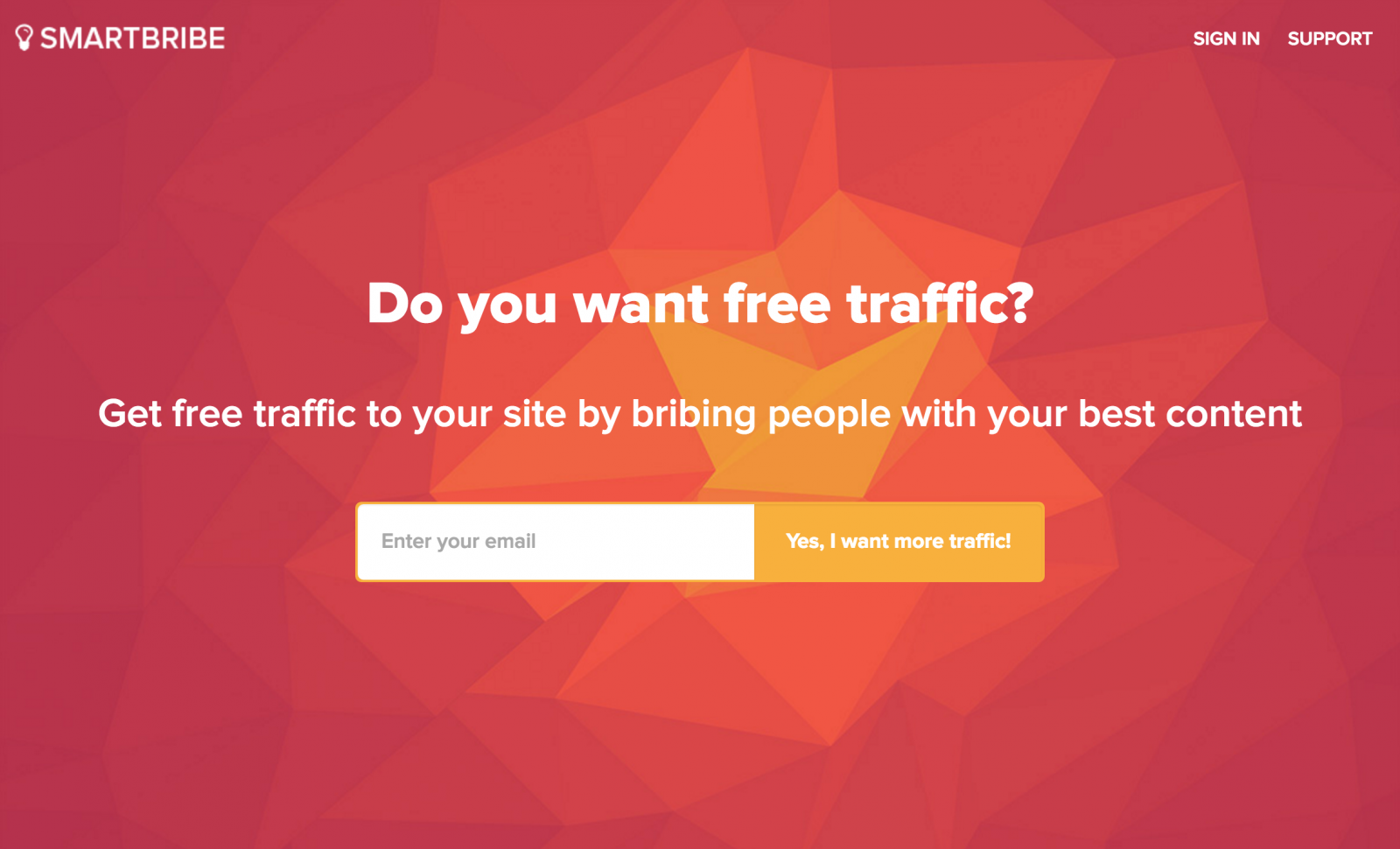 SmartBribe – Get free traffic to your site (turn one visitor into three)