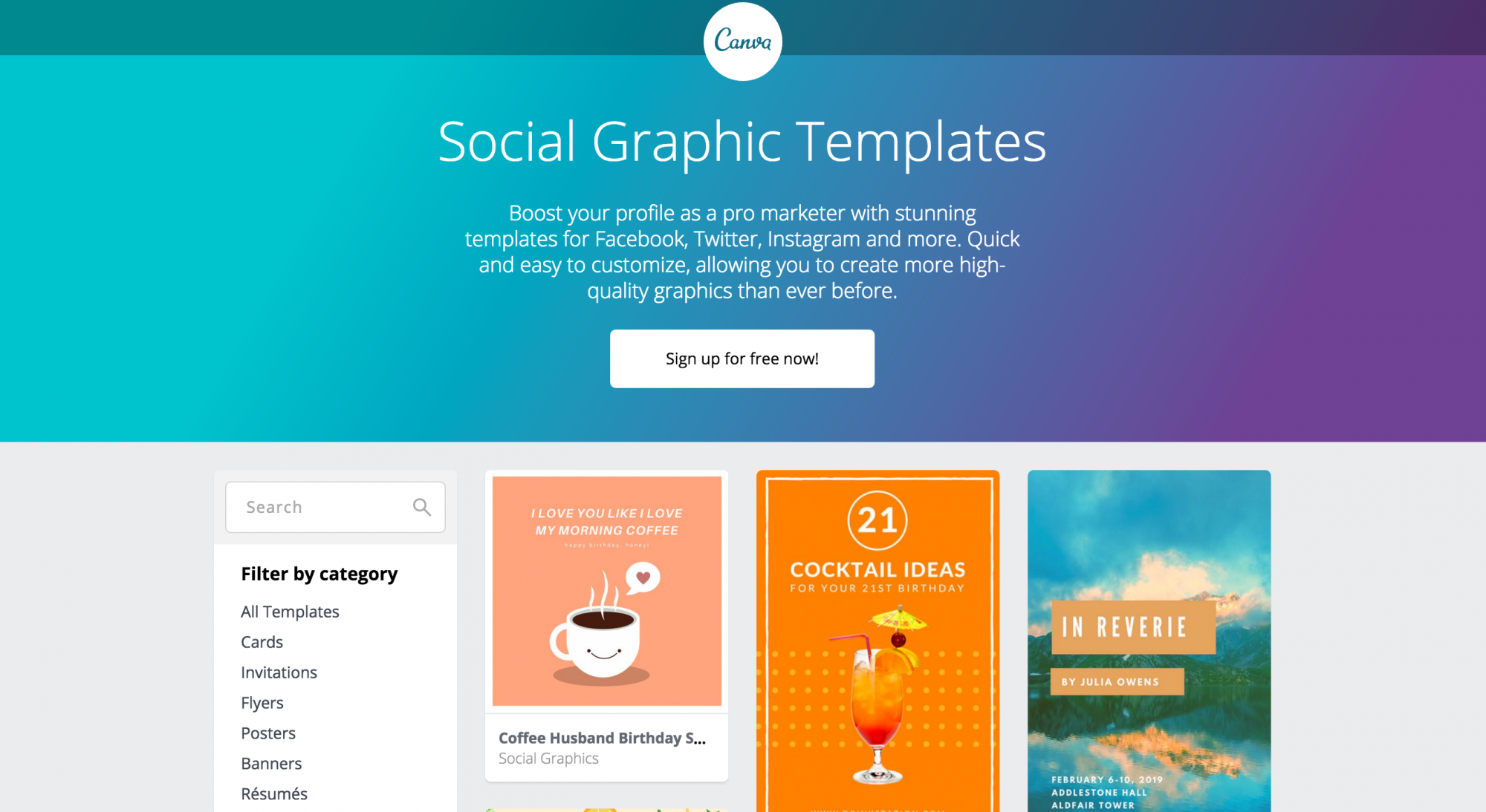 Social Graphic Templates by Canva