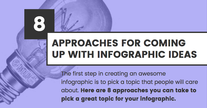 An example of an infographic header with a very simple photo added in the background