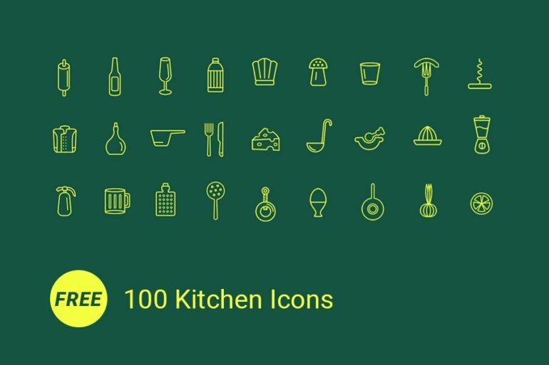 100 Free Kitchen Icons