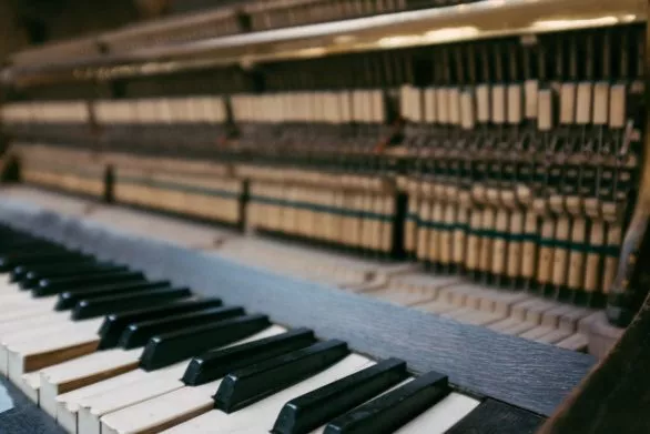 Old abandoned piano