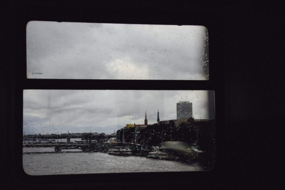 Rainy City from Train Window