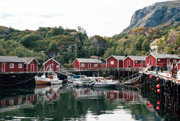 Rorbu fishing huts in Nusfjord, Lofoten