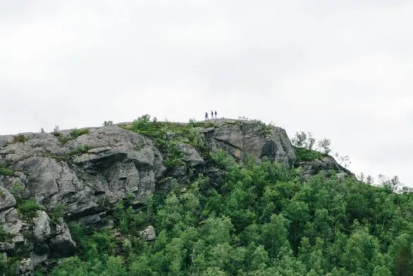 People on a mountain