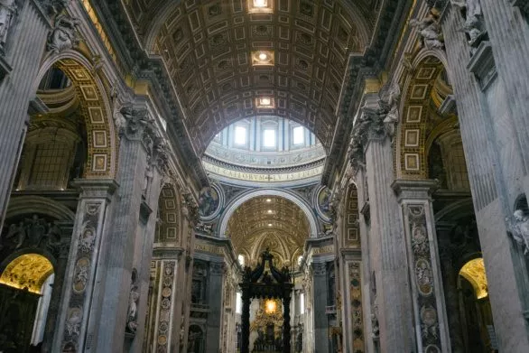 Inside the Basilica di San Pietro