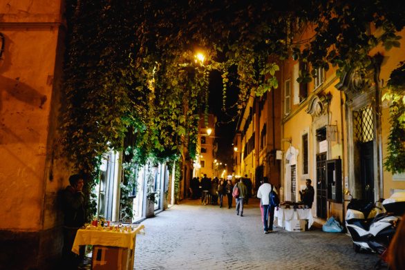 Night street in Rome