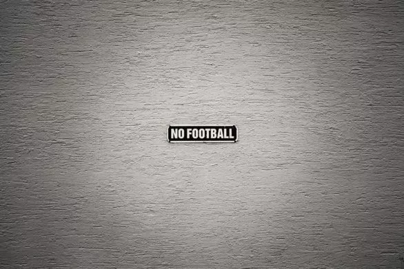 No football sign