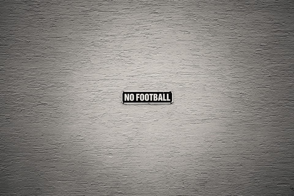 No football sign