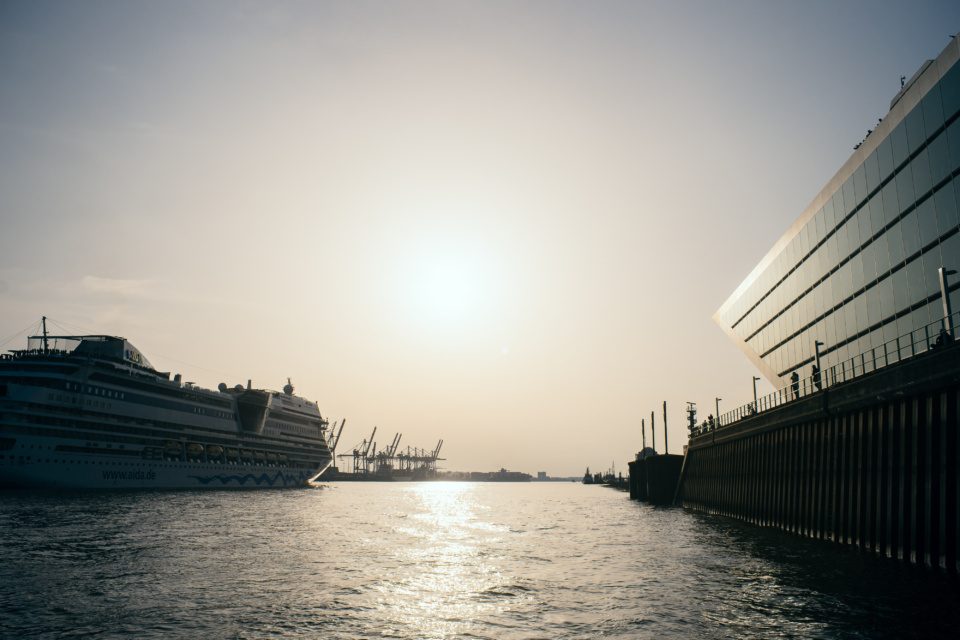 Cruise ship in Hamburg