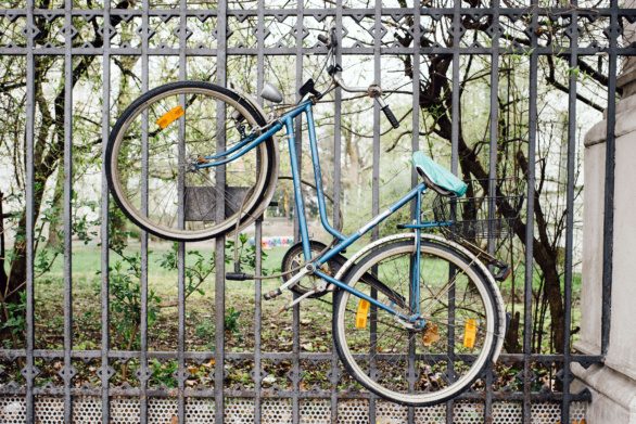Locked bicycle