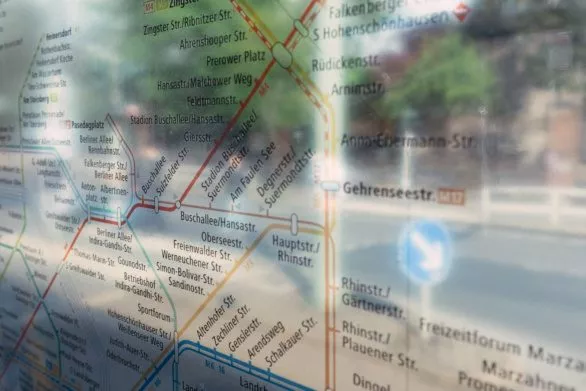 Map of Berlin tram