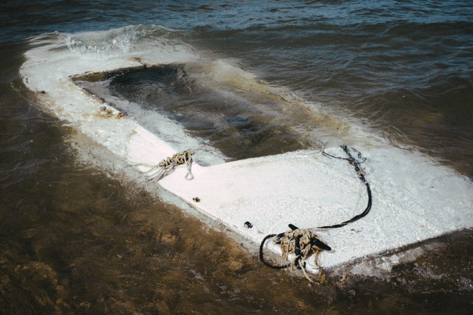 Drowned boat