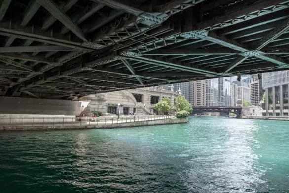 Chicago river and promenade