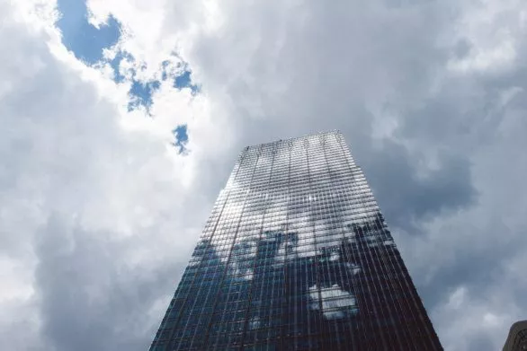 Modern skyscraper and sky