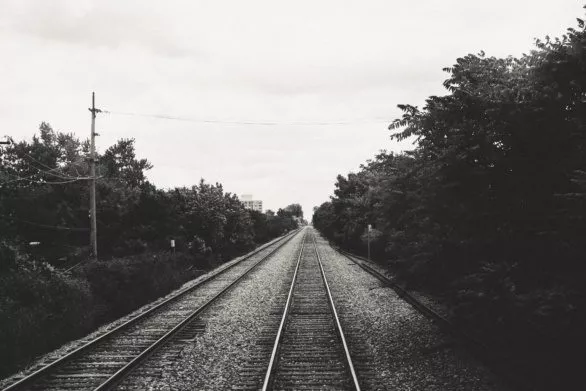 Black and white railroad
