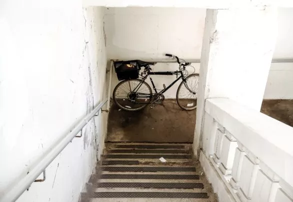Parked bicycle