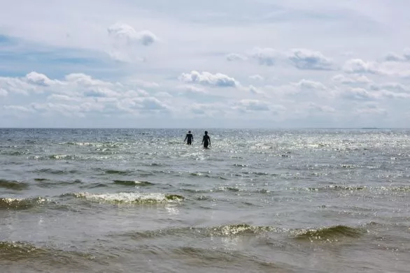 Swimmers in sea