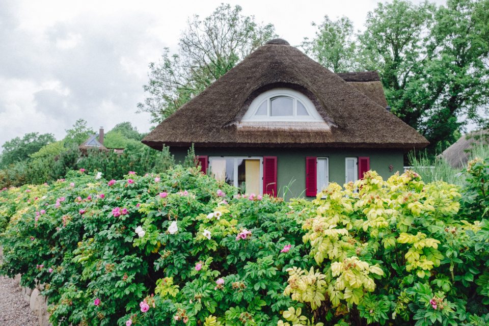 House in the fishing village of Vitt, Ruegen, Germany