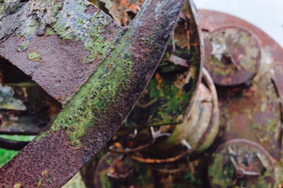 Closeup of a rusty detail