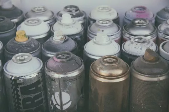 Old spray cans