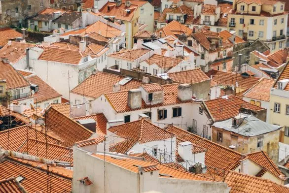 Red tile roof tops