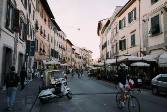 Street scene in Pisa, Tuscany