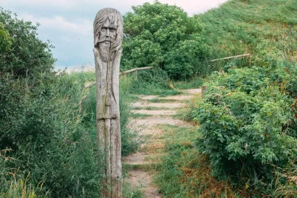 Ancient slavs sculpture on Rugen island