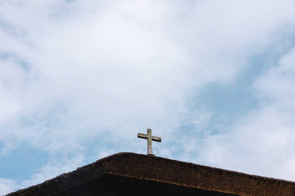 cross on a small church