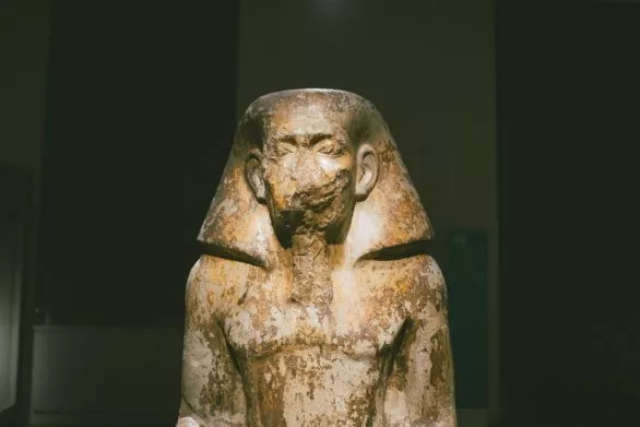 egyptian sphinx statue at the Egypt Museum in Turin Italy