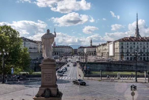 Piazza Gran Madre Di-Dio in Turin Italy