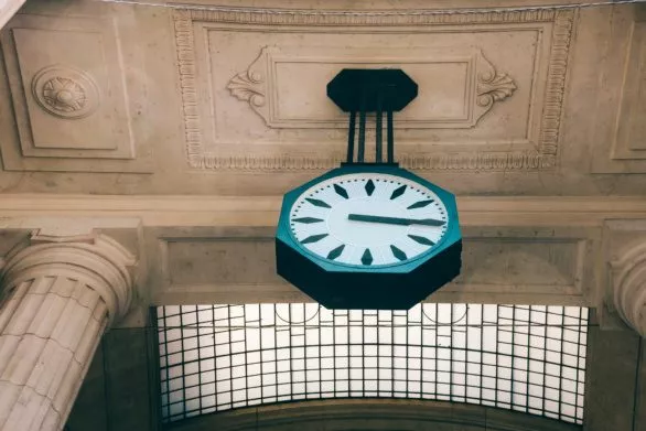 Clock on Milan Central railway station