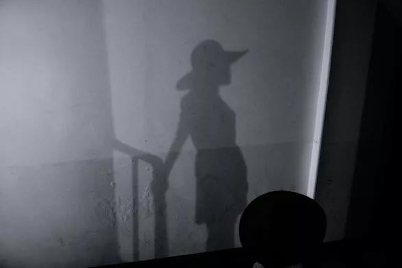 shadow of graceful girl