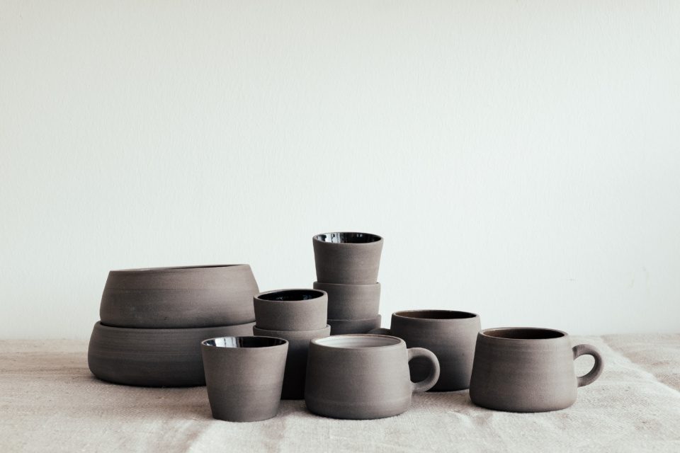 handmade pottery set