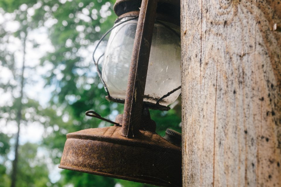 old rusty lantern