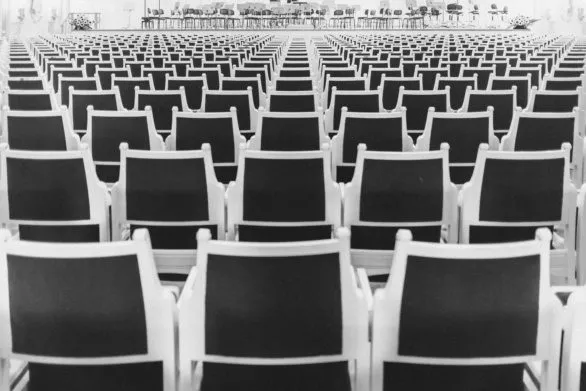 Empty seats in concert hall