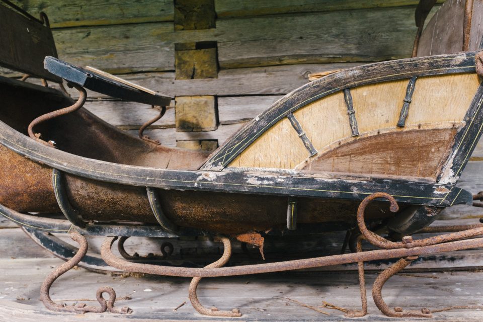Old rusty sleigh