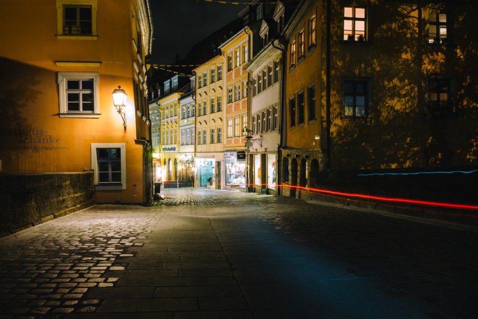 Night in and old town Bamberg