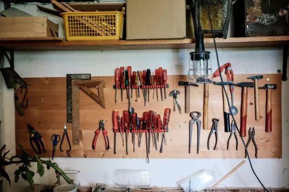 Work tools on the wall