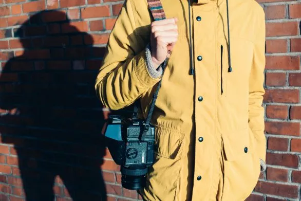 Man with film camera