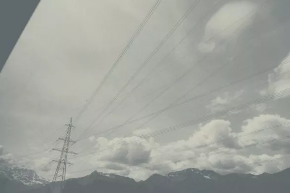 wires and mountains