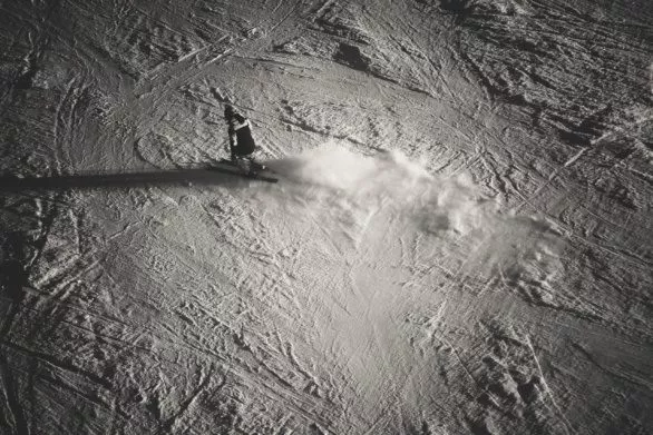 Skier from above