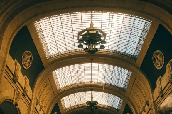 The arches of the central station in Milan