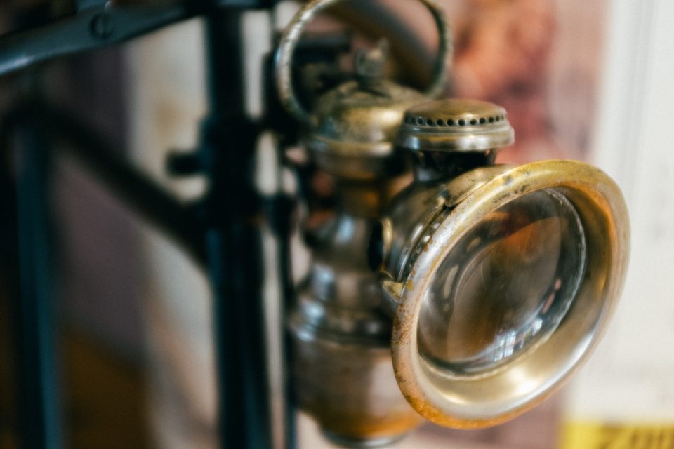Vintage bicycle headlight