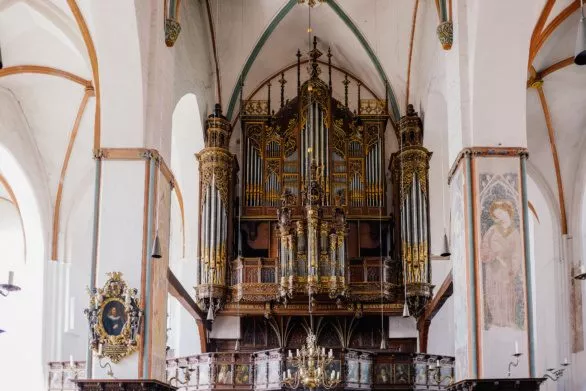 antique organ in a church
