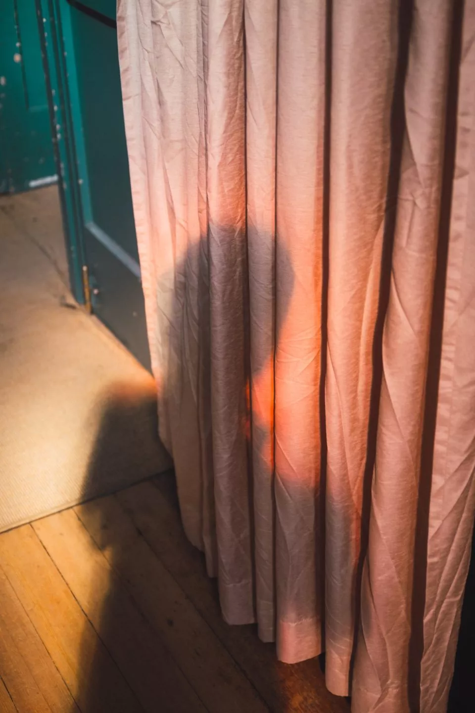 Shadow on a curtain