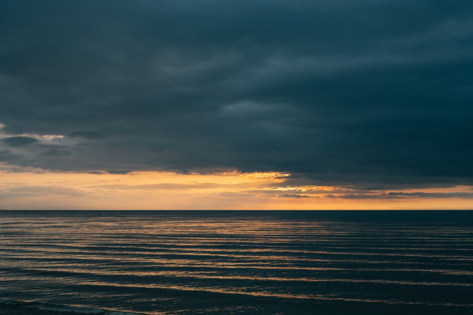 Sunset on the baltic sea