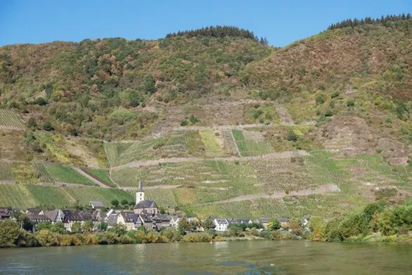 Wine village of Bremm in the Moselle, Germany