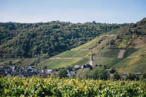 Wine village of Bremm in the Moselle, Germany