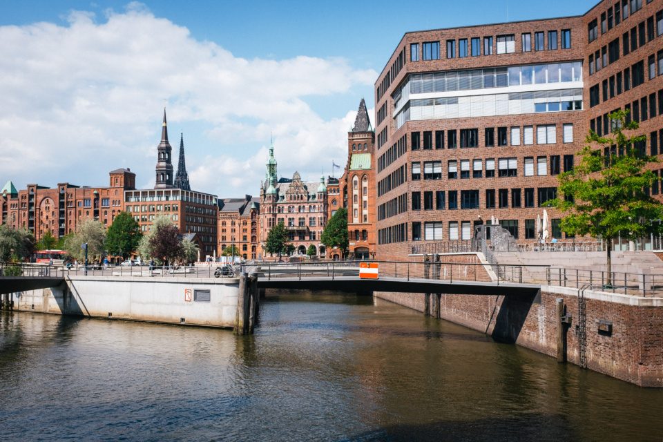 Canals in Hamburg Hafencity